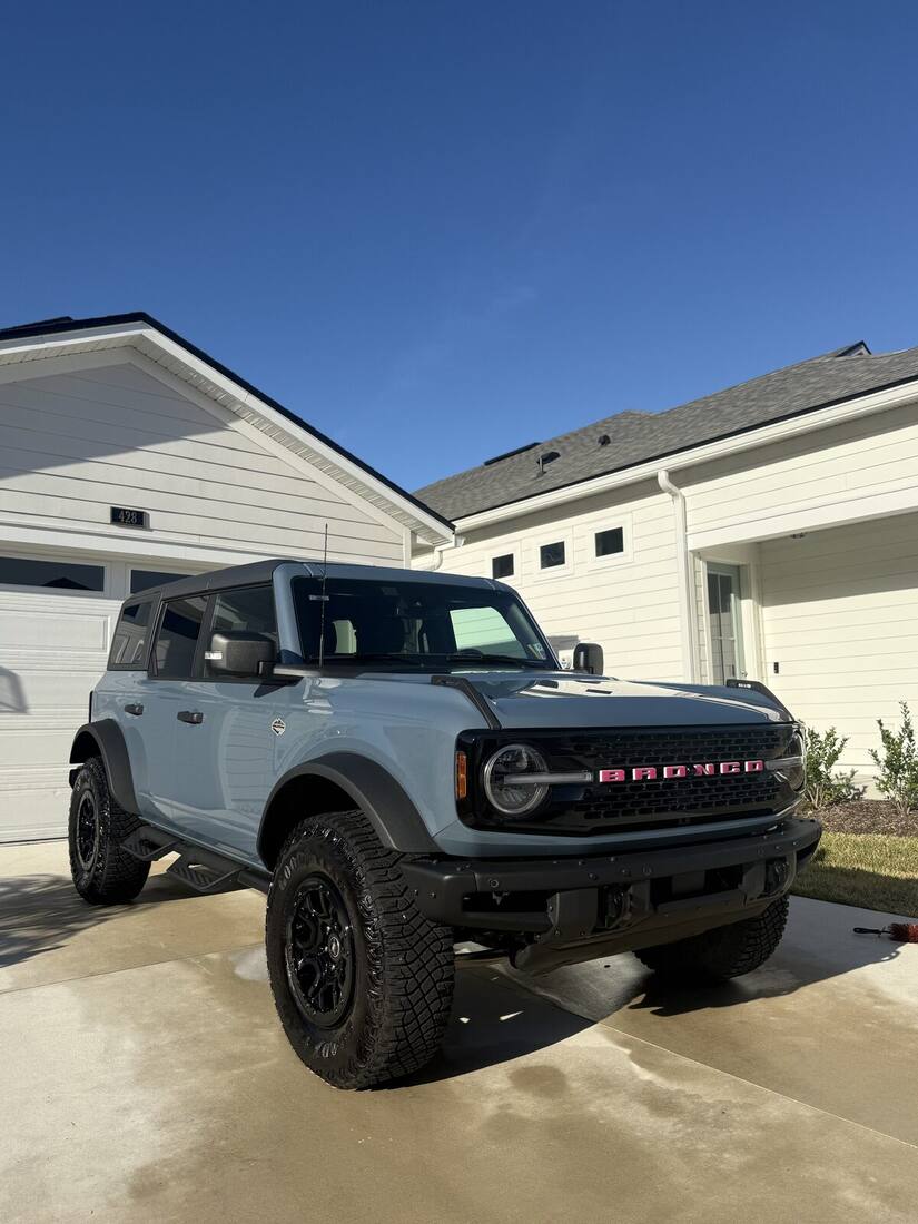 Ford Bronco detailed in a driveway